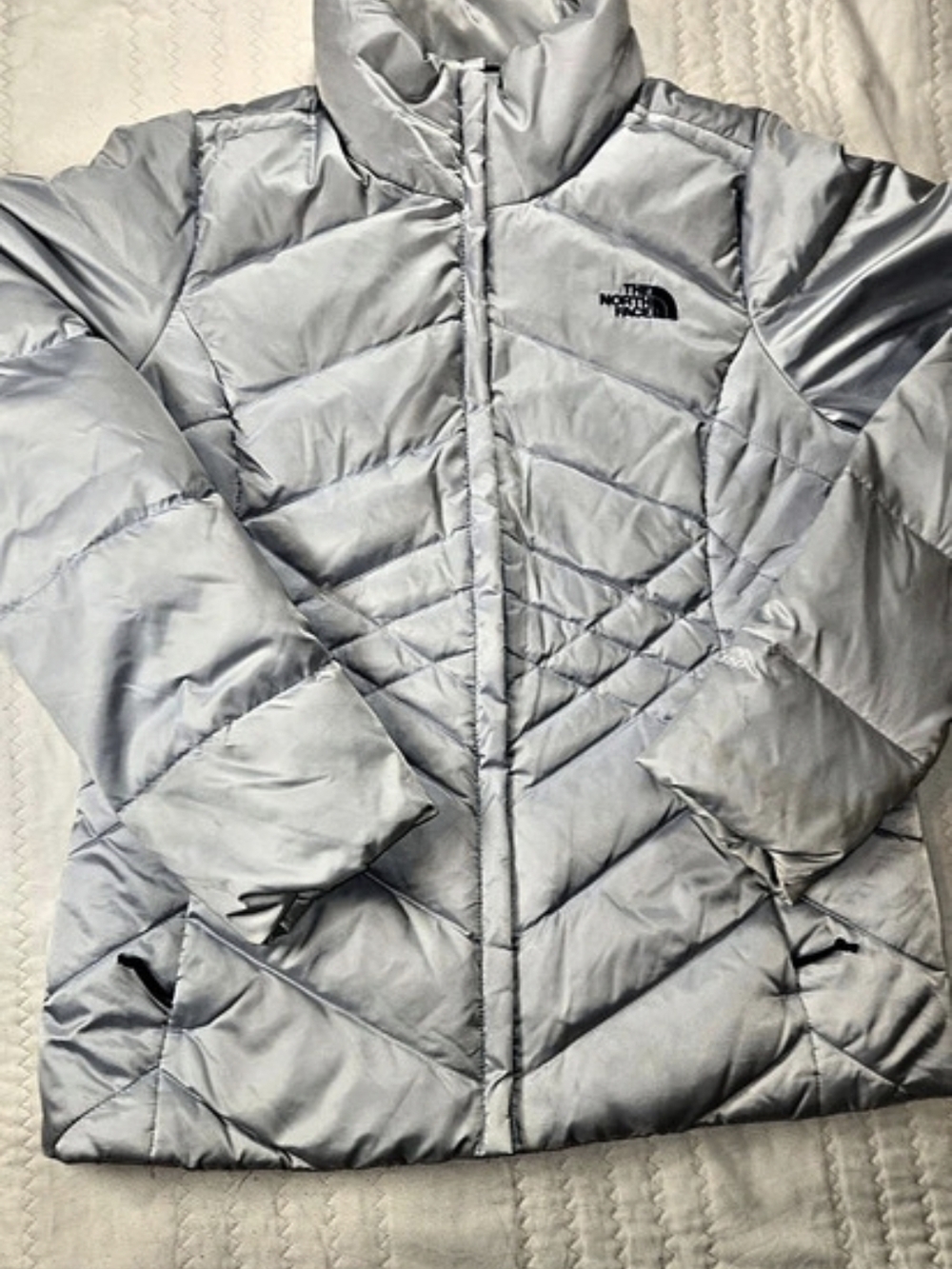 The North Face Aconcagua Jacket Women's Gray Puffer Medium